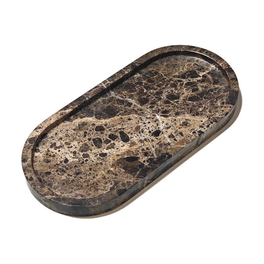 Marble Decorative Trays / Oval-brown