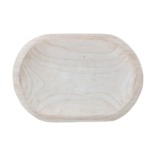 Hand Carved Paulownia Tray
