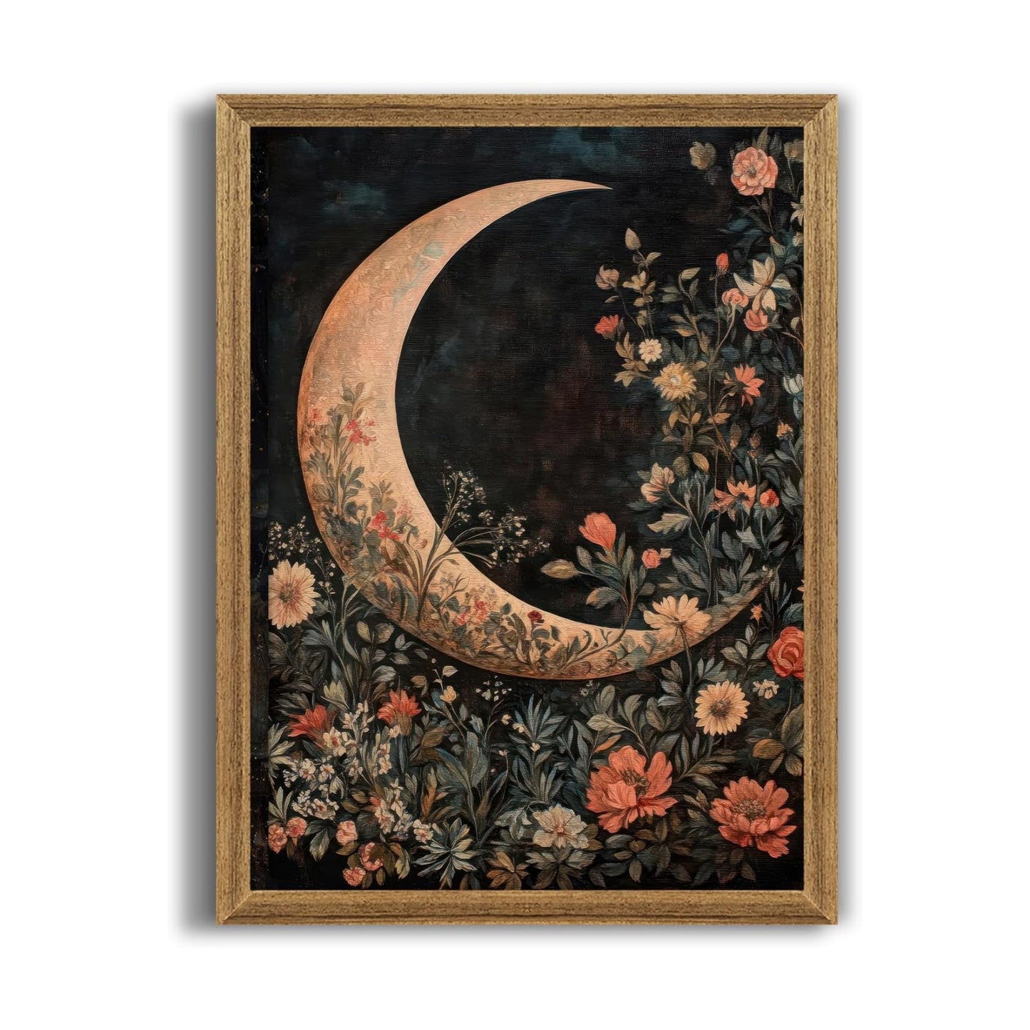 Wooden frame / UV-resistant ink / 16"L x 12"W / Moon / 12 x 16