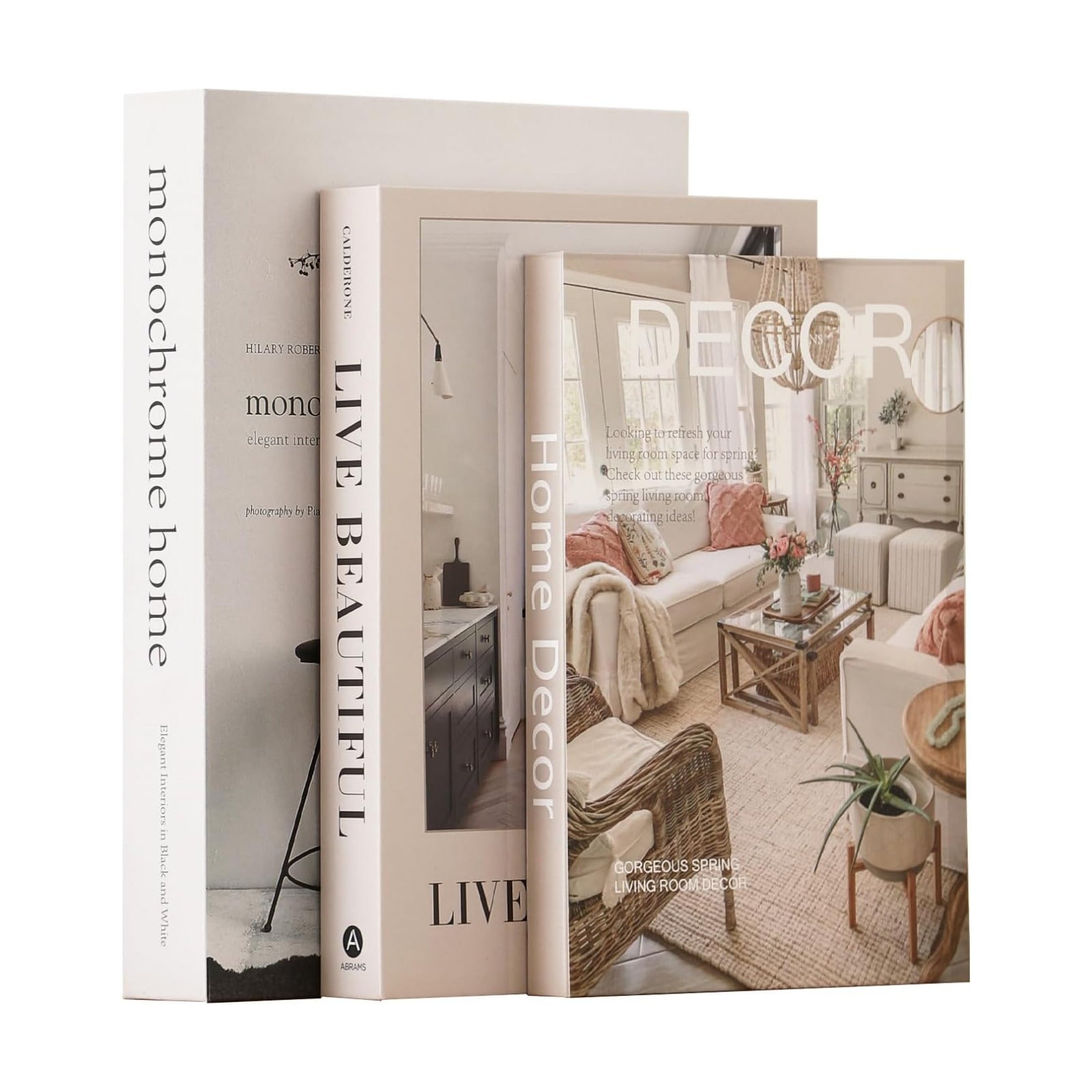 Aesthetic Decor Books Set for Coffee / Zf002 / Set of 3