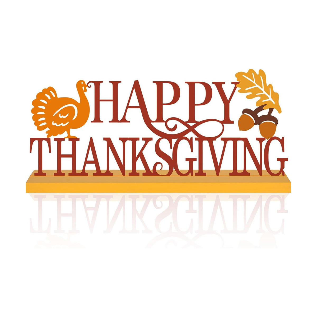 Metal Happy Thanksgiving Sign Decorations for Home Party Shelf Mantel