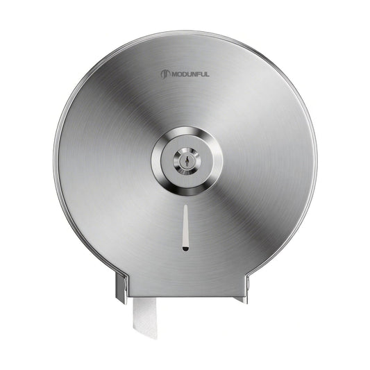 Commercial Jumbo Toilet Paper Dispenser: Wall Mount Stainless Steel 9 Inch | Lockable Roll Toilet Paper Holder Bath