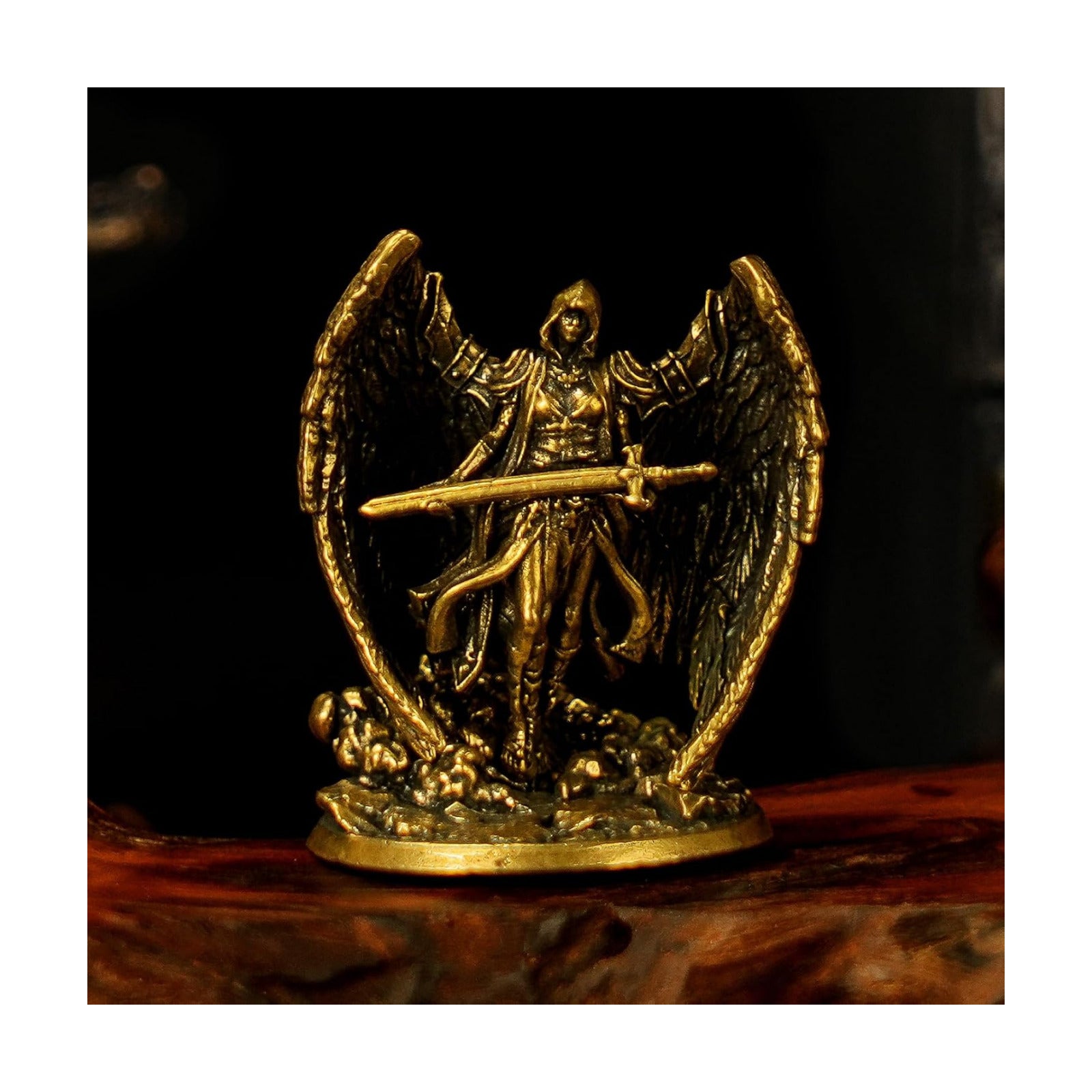 100% Solid Brass Statue / Archangel