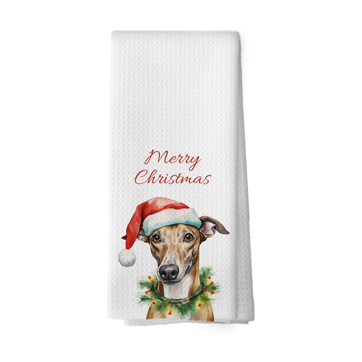 XPH Christmas Greyhound Kitchen Dish Towels, Greyhound Gifts for Women, Dog Mom Lovers Gifts Hand Towels Kitchen Tea Towel Decorations, Christmas Dog Bathroom Decor, 16x24inch
