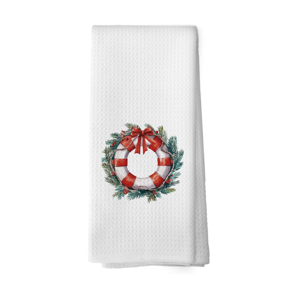 XPH Coastal Beach Christmas Kitchen Dish Towels, Nautical Gifts for Women, Nautical Coastal Beach Christmas Decor Hand Towels Kitchen Tea Towel Decorations, Xmas Bathroom Decor, 16x24inch