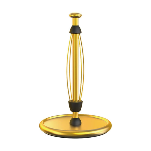 VEHHE Paper Towel Holder Countertop with Weighted Base, One-Hand Tear | Freestanding Design | Brushed Gold Finish