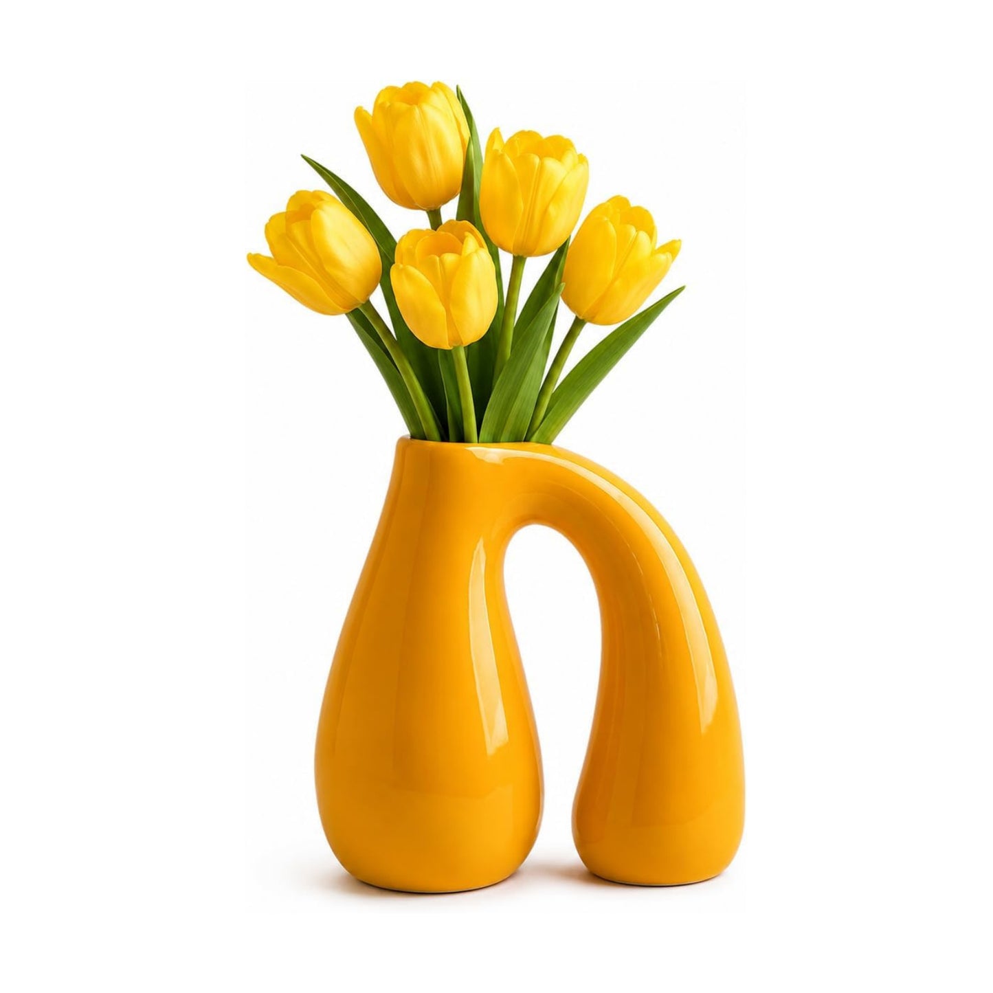 Ceramic Decorative Vase / Yellow