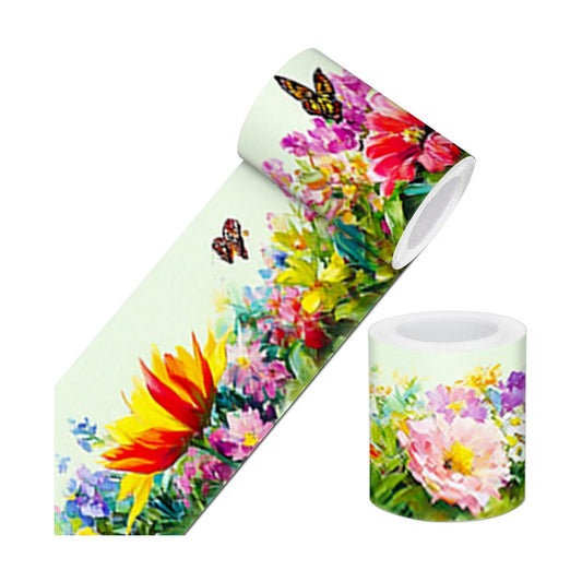 Wallpaper Border Peel and Stick Decorative Wall Trim Self Adhesive / Spring Wildflower Garden