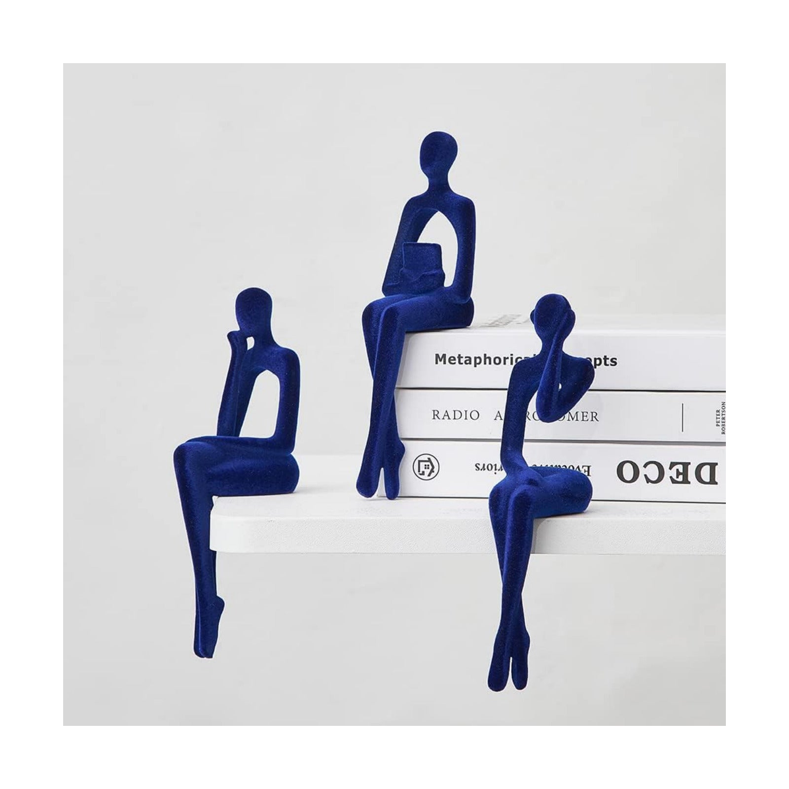 Statue Home Decor / Flocking- Blue
