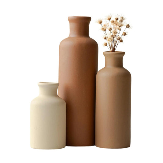 Modern Ceramic Vase / Coffee Mix / Set of 3