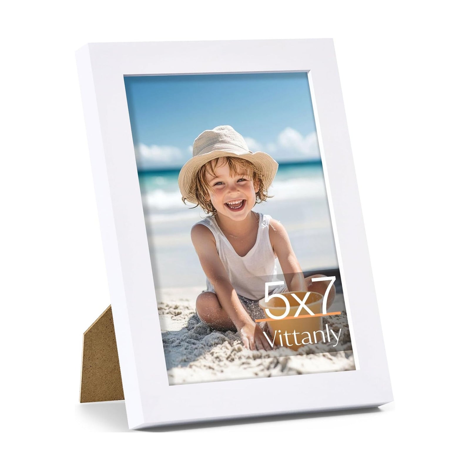 Wooden Photo Frame / White / 5 x 7