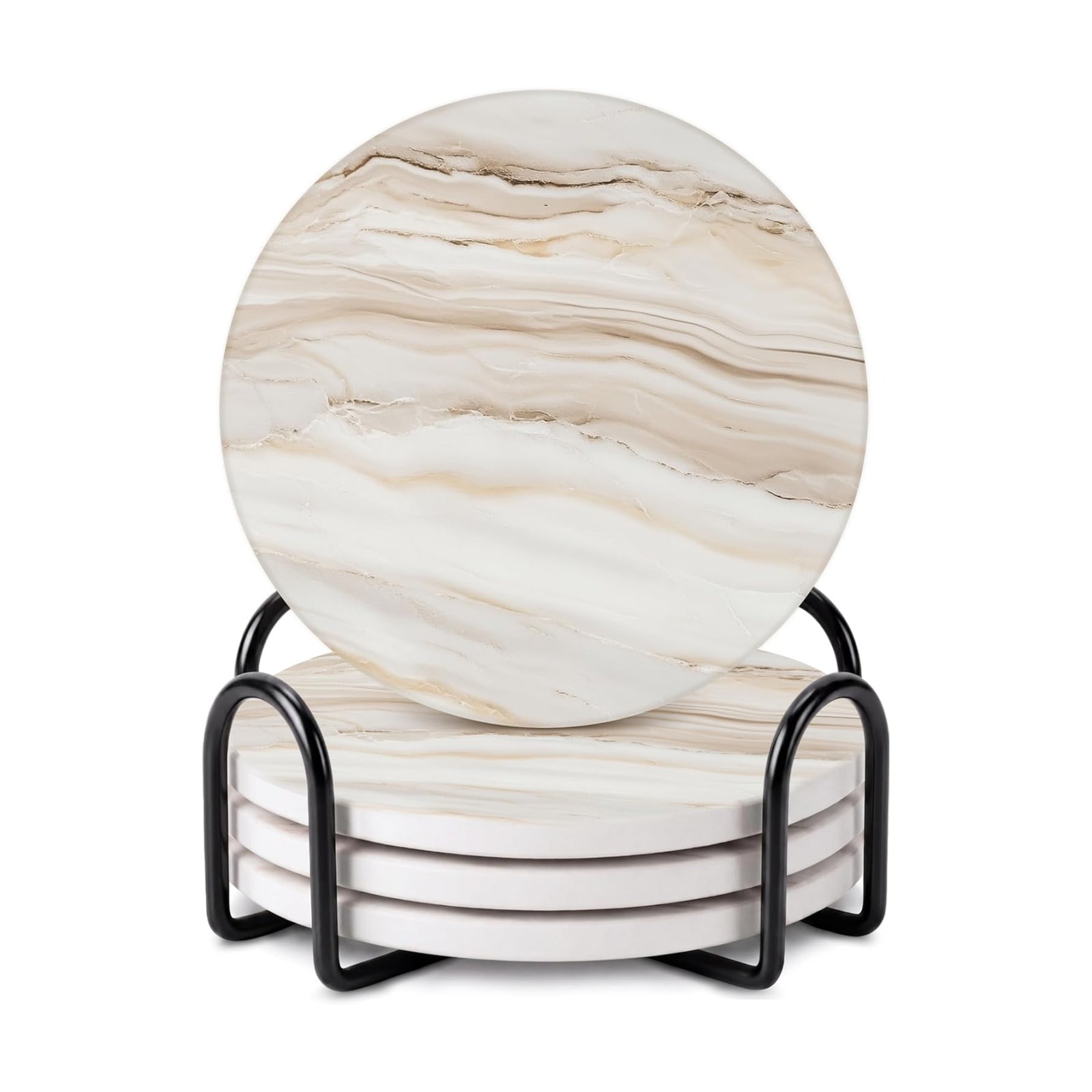 Holder / Modern Marble Look / Sand Marble 1 / Set of 4