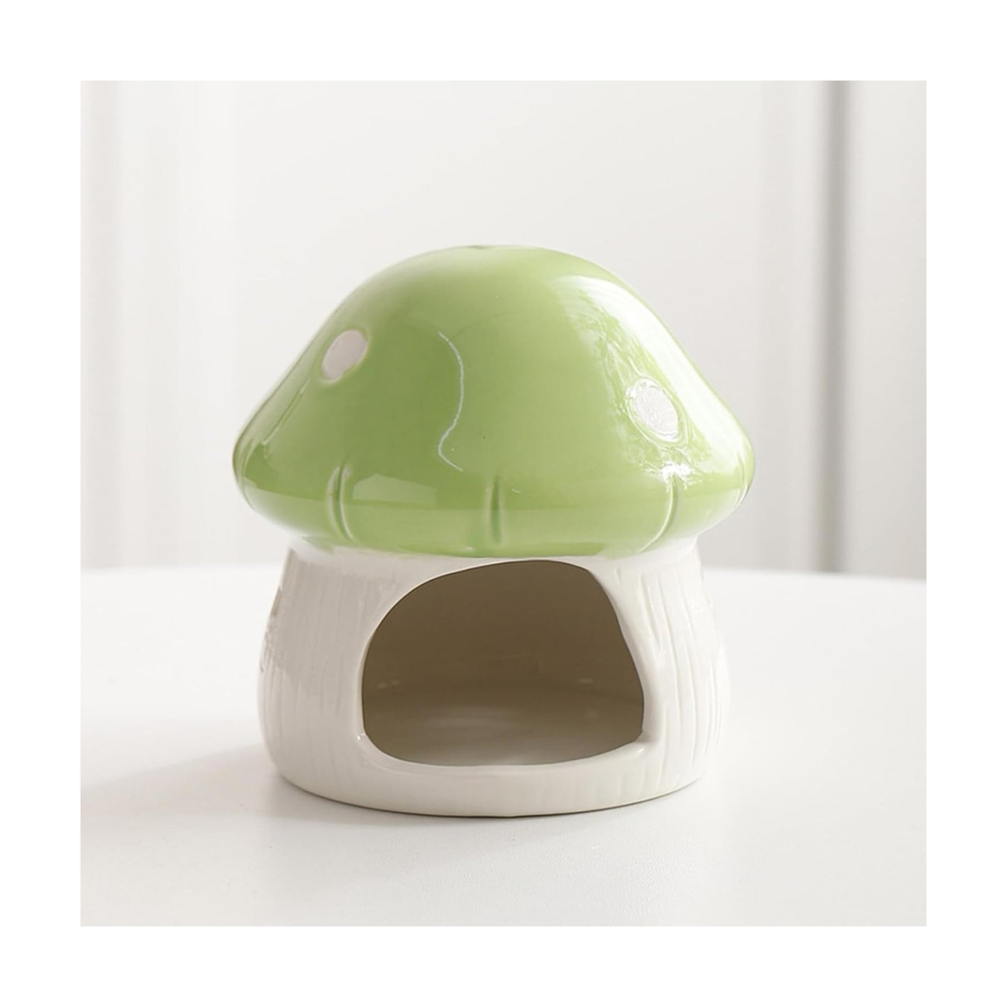 Aquarium Mushroom House Betta Fish Tank Accessory Decor Mini Ceramic Fish Hideout Shrimp / Green