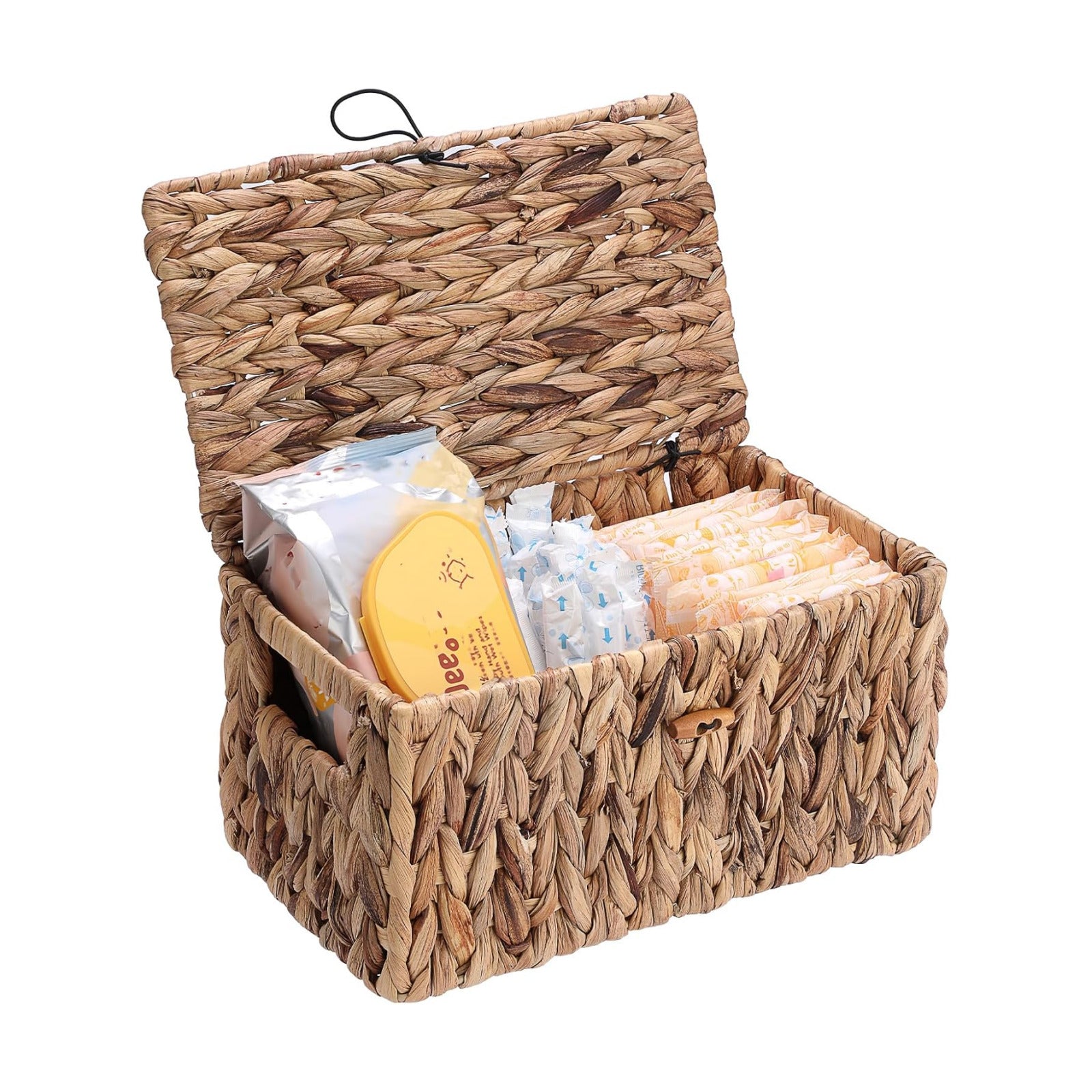 Farmhouse Bathroom Woven Bins / 12 x 7 x 6 / Medium Inches
