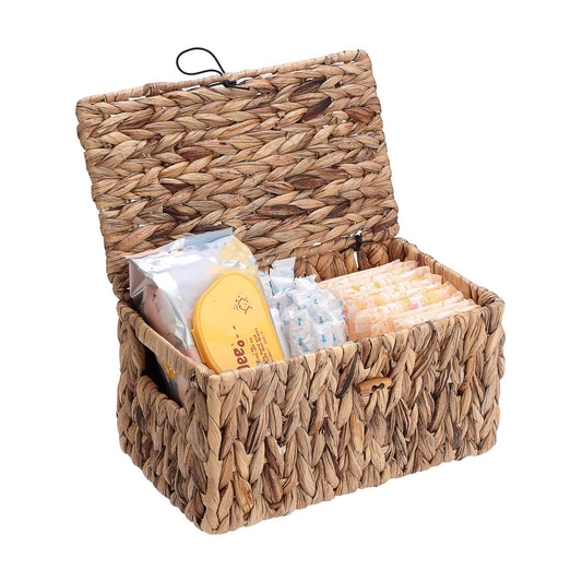 Farmhouse Bathroom Woven Bins / 12 x 7 x 6 / Medium Inches