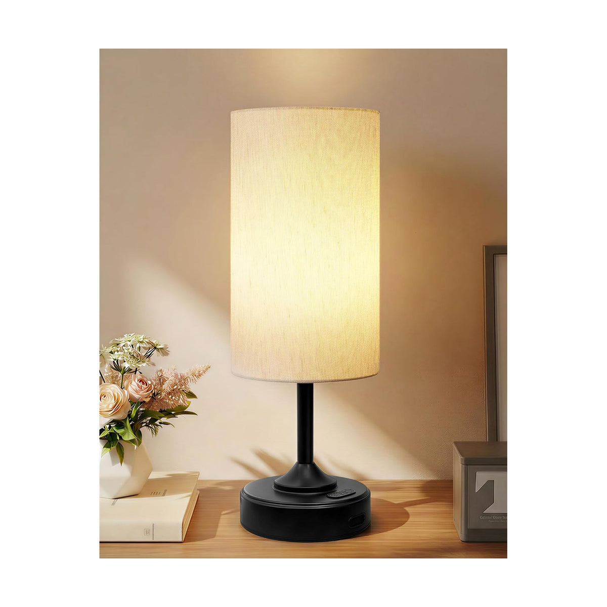 Battery Operated Lamp, Dimmable, Ambient Light, 2700K, Timer, Touch Control, Portable, LED, Wireless, Rechargeable