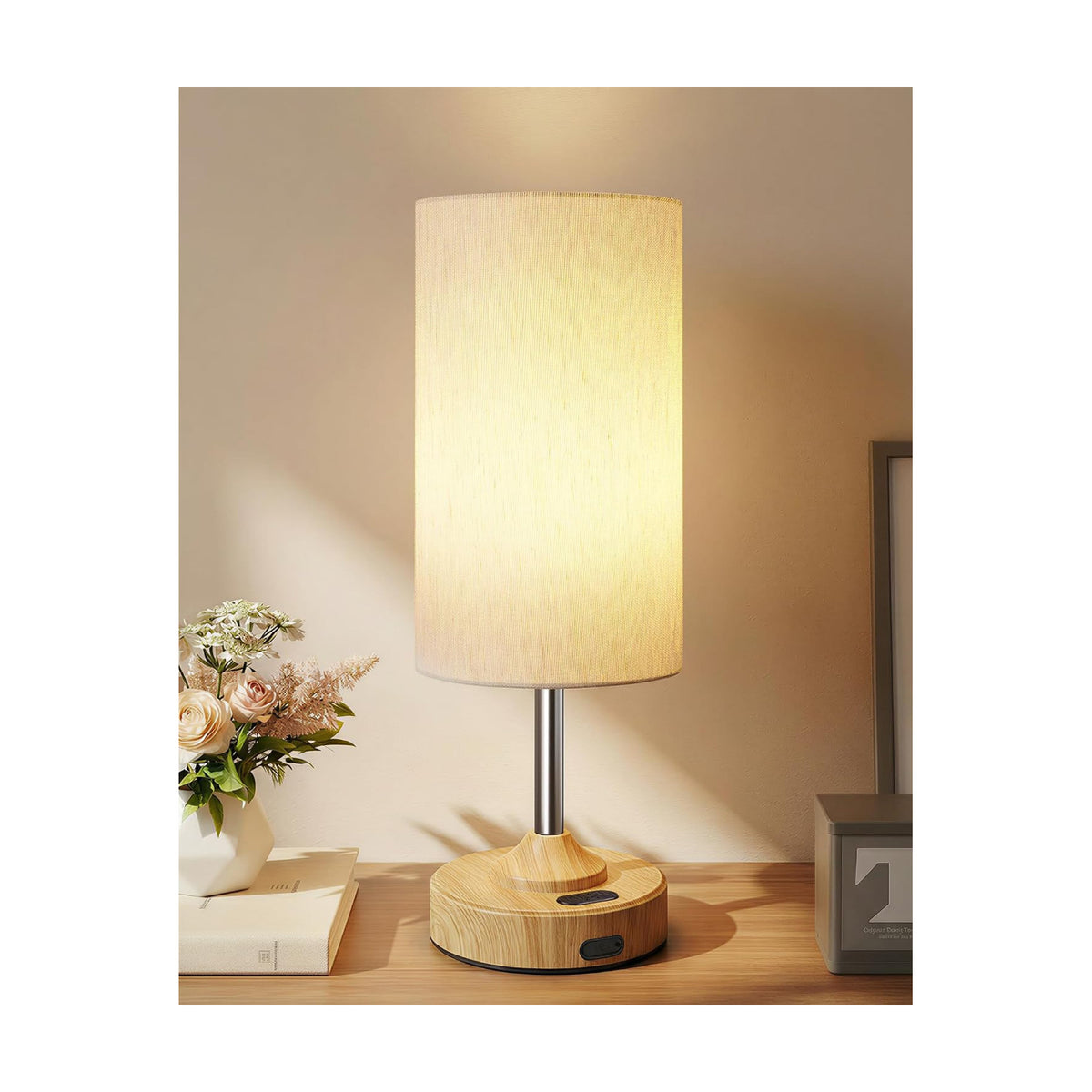 EZVALO Cordless Table Lamp, Ambient Light, Dimmable, Touch, Timer, 2700K, Bedroom, Portable, LED, Wireless