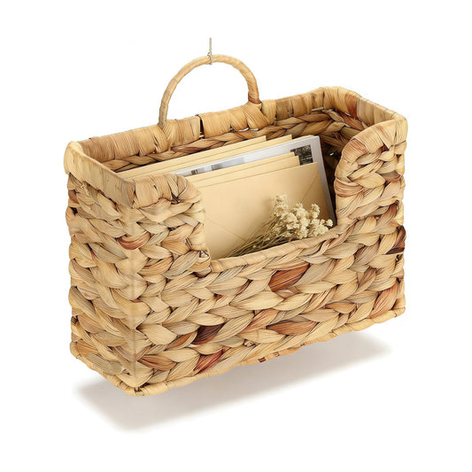 Woven Water Hyacinth Wall Basket / Natural