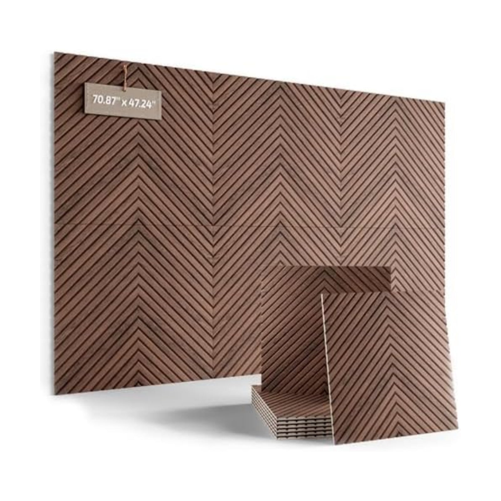 Fluxynara 6-Pack Large Felt Bulletin Board, Walnut Pyramid