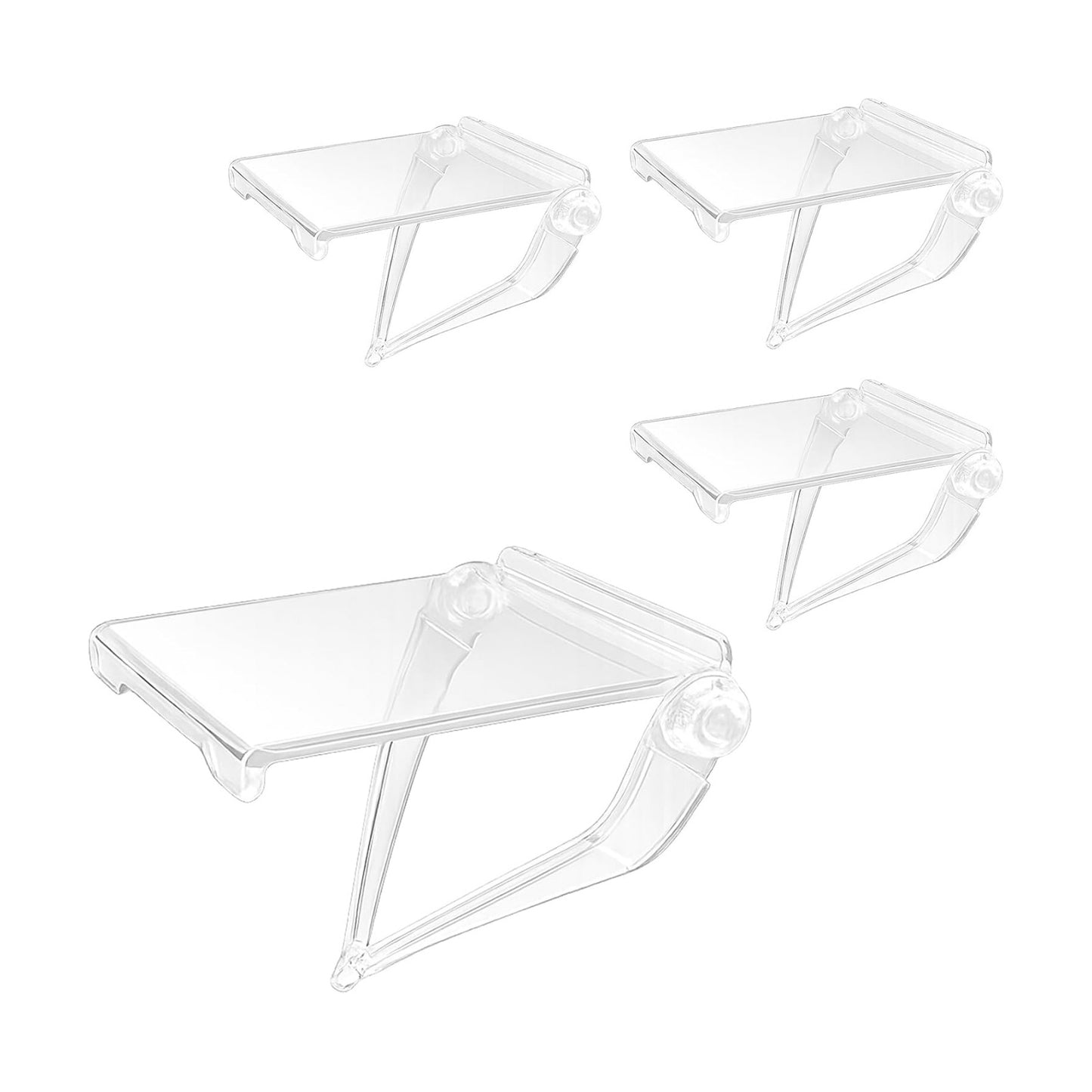 Acrylic Display Risers Stand Computer Monitor Clear Display Shelf / Clear Acrylic / Set of 4