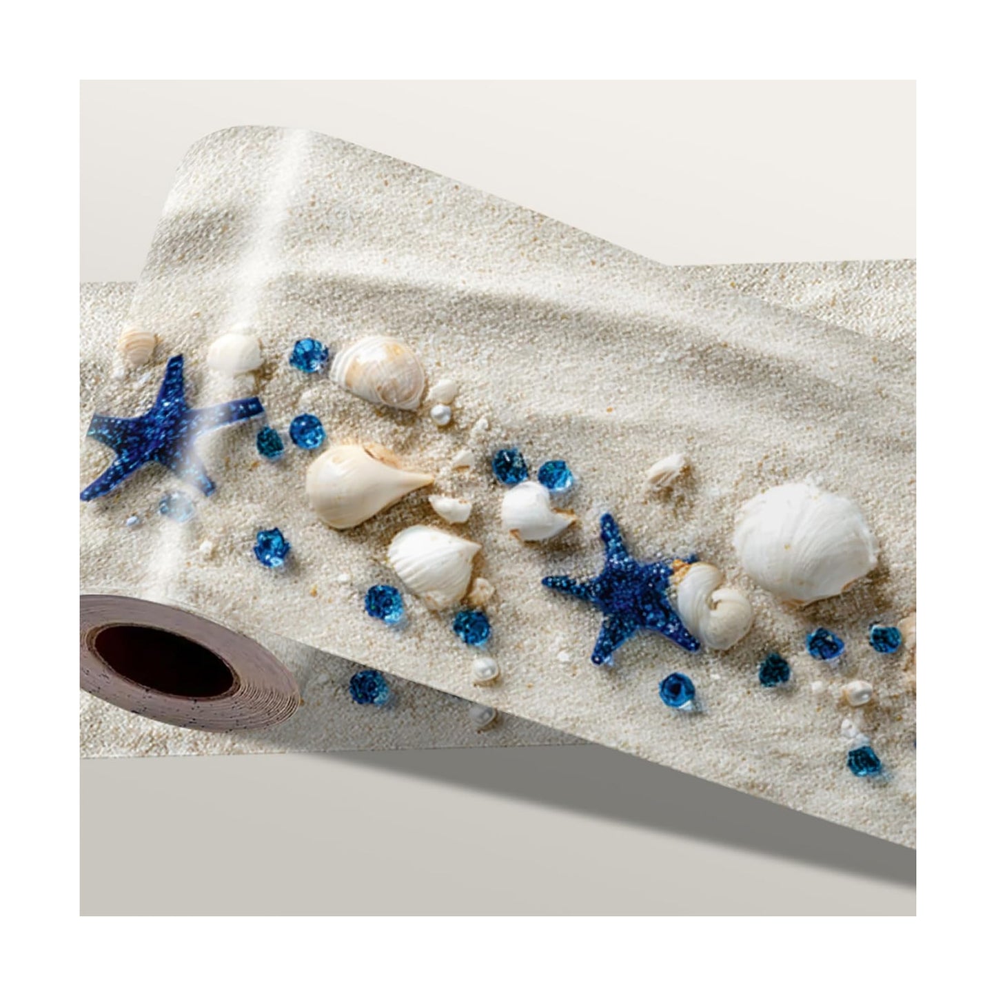 Beach Seashell Wallpaper Border Peel and Stick Wall Border Self Adhesive Coastal Starfish / 196 x 4