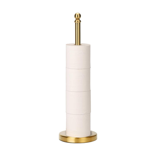 Toilet Paper Holder Stand Holding Up to 5 Paper Rolls, Free-Standing Spare Rolls Storage Holder, Stainless Steel