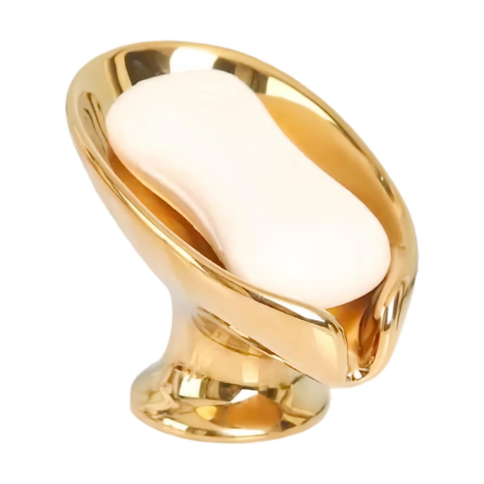 Metallic Glossy Ceramic Soap Holder / Golden