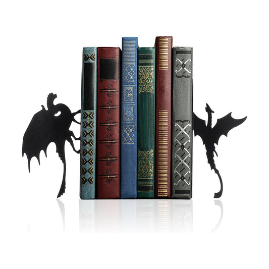 Dragon Metal Bookends Styles Gothic Book Ends / Flying Dragon / Set of 2
