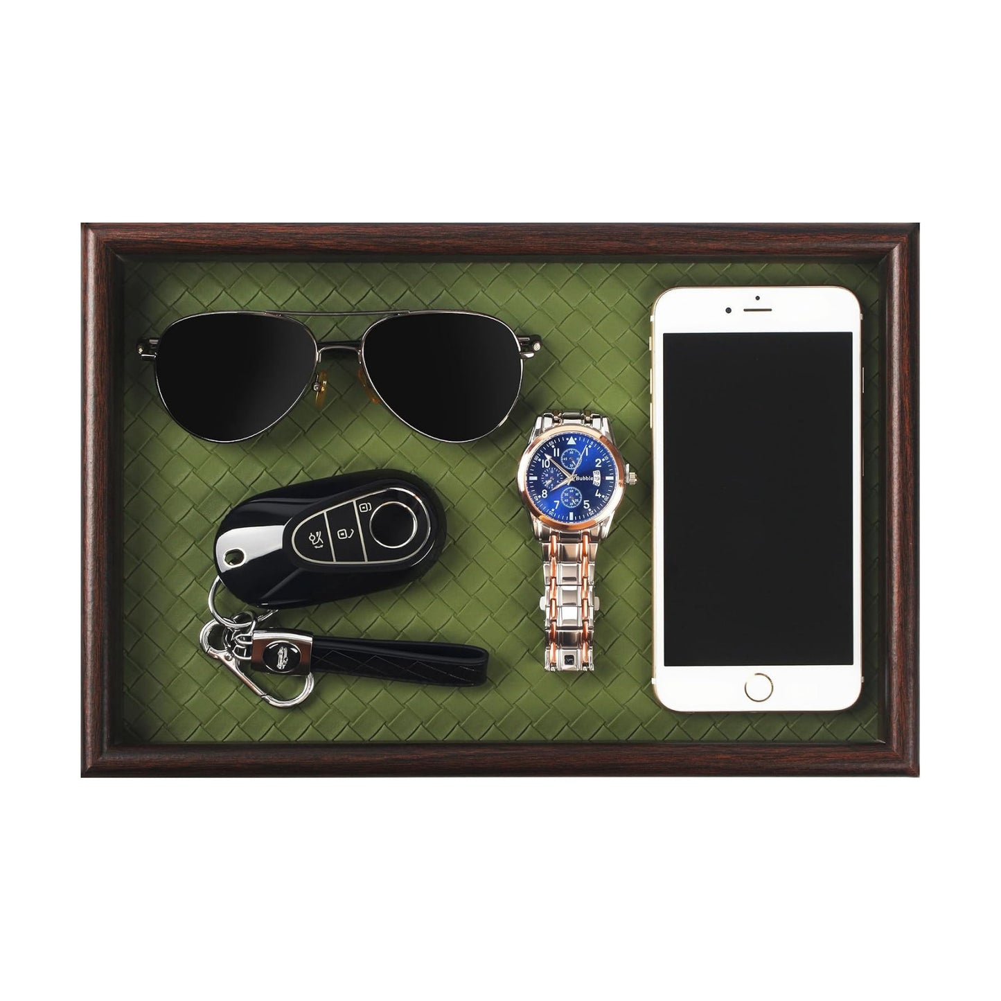 Wooden Valet Tray / Green