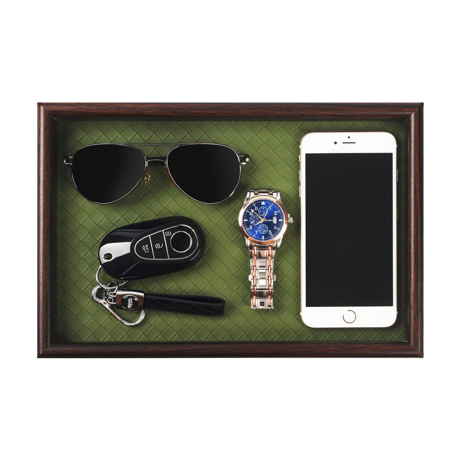 Wooden Valet Tray / Green