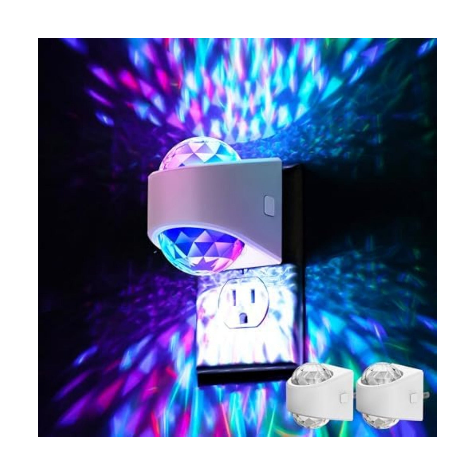 Briignite Night Lights Plug into Wall, Night Light Projector 9-Color RGB