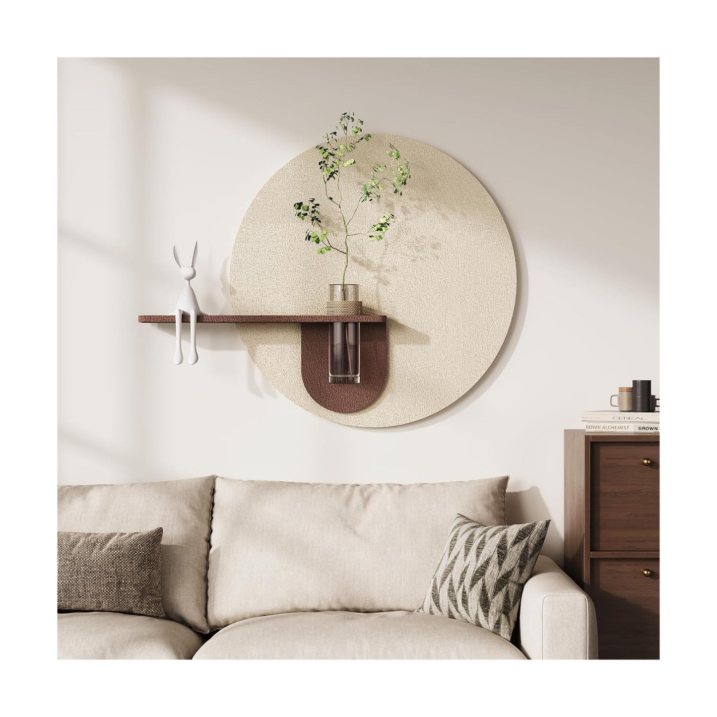 Vase / Modern Minimalist Painting Artwork / 31"L x 24"W / Beige