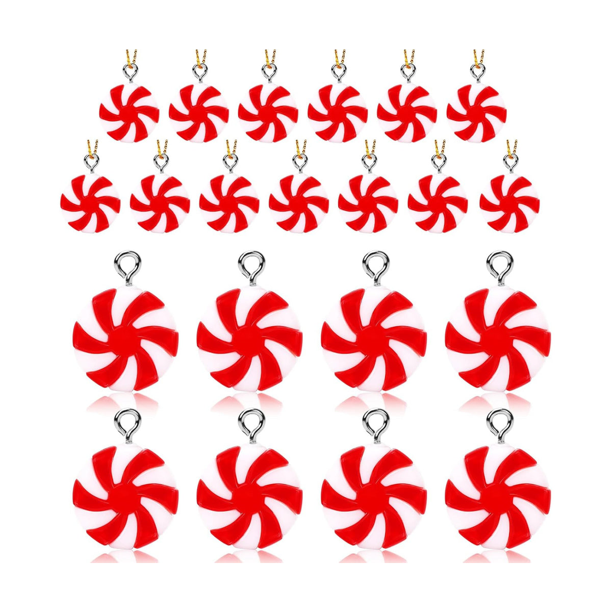 36Pcs Mini Christmas Peppermint Candy Ornaments for Tree