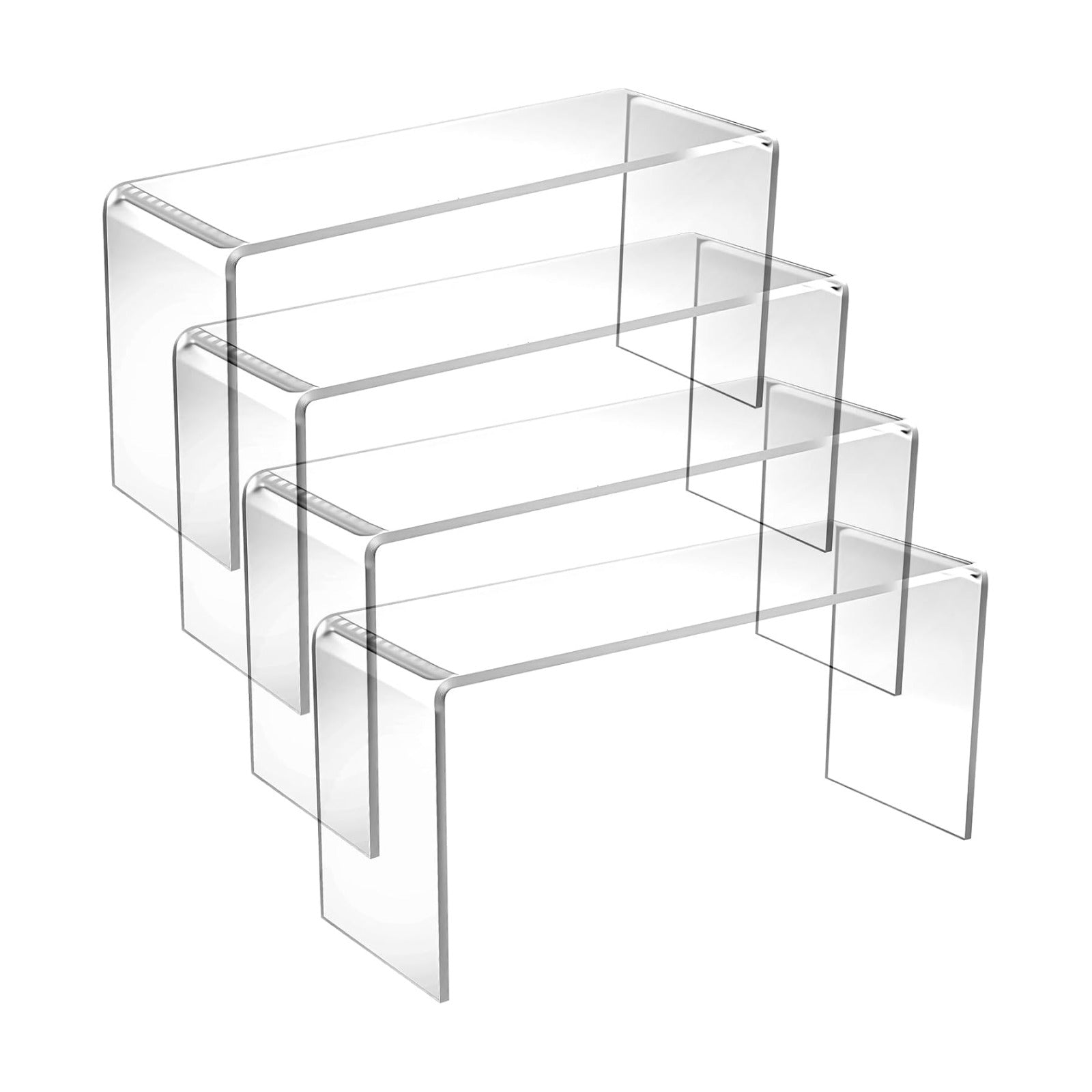 Acrylic Risers Display Stands / Clear / Set of 4
