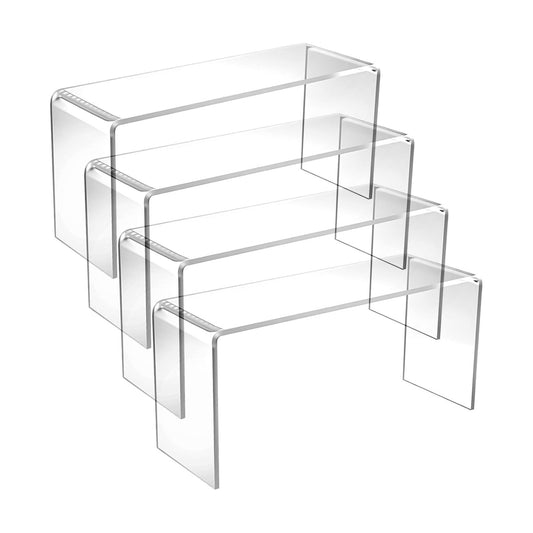 Acrylic Risers Display Stands / Clear / Set of 4