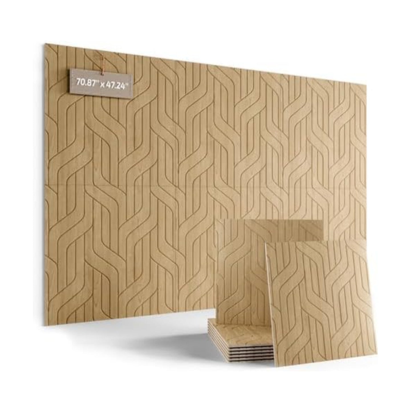 Fluxynara 6-Pack Large Felt Bulletin Board, Natural Oak Artistic