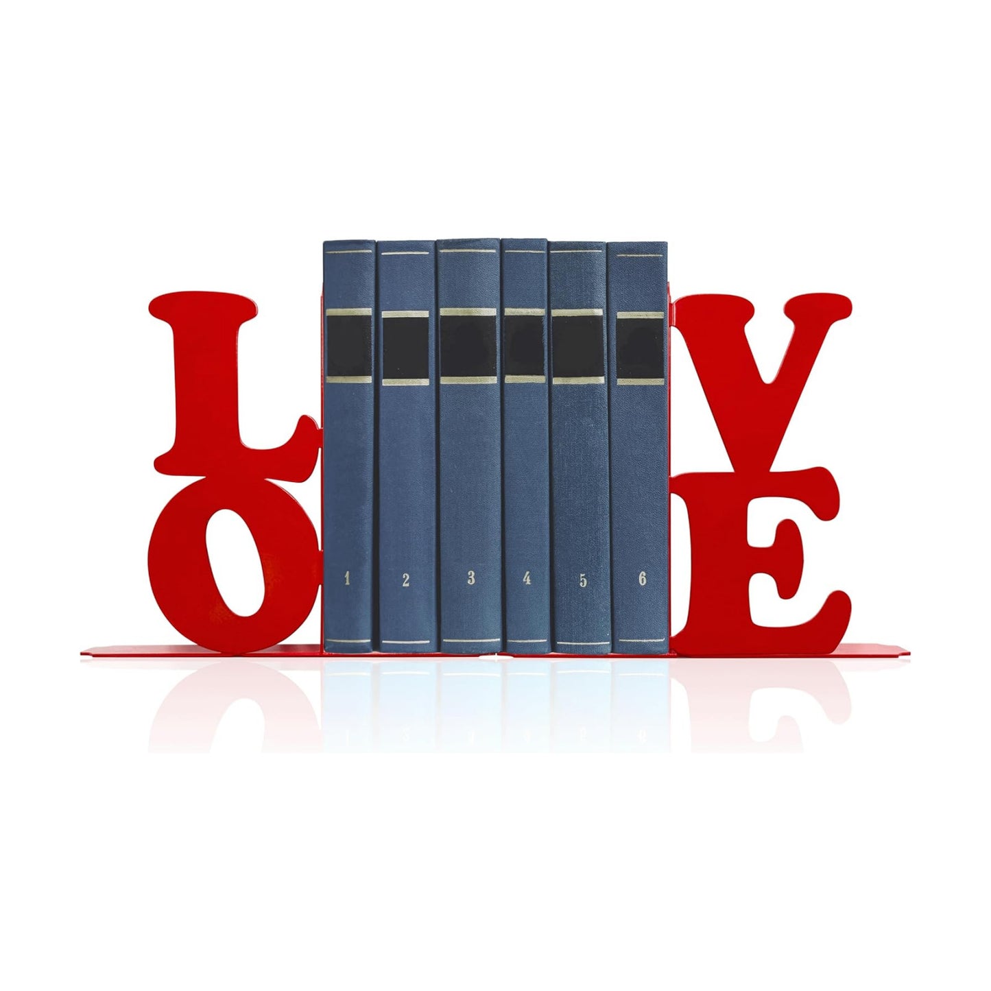 Love Decor Metal Bookends / Red Love