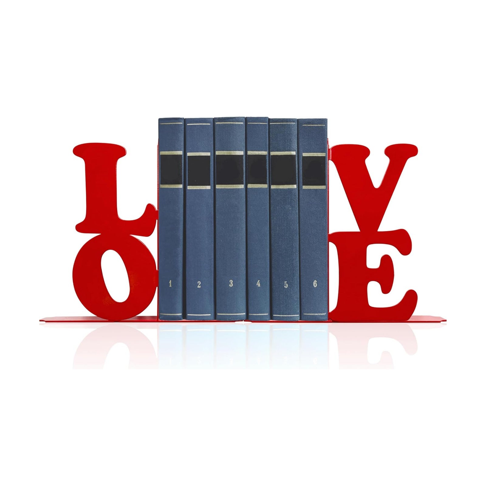 Love Decor Metal Bookends / Red Love