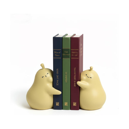 Creative Ceramic Book Holder Stopper / Matte Yellow