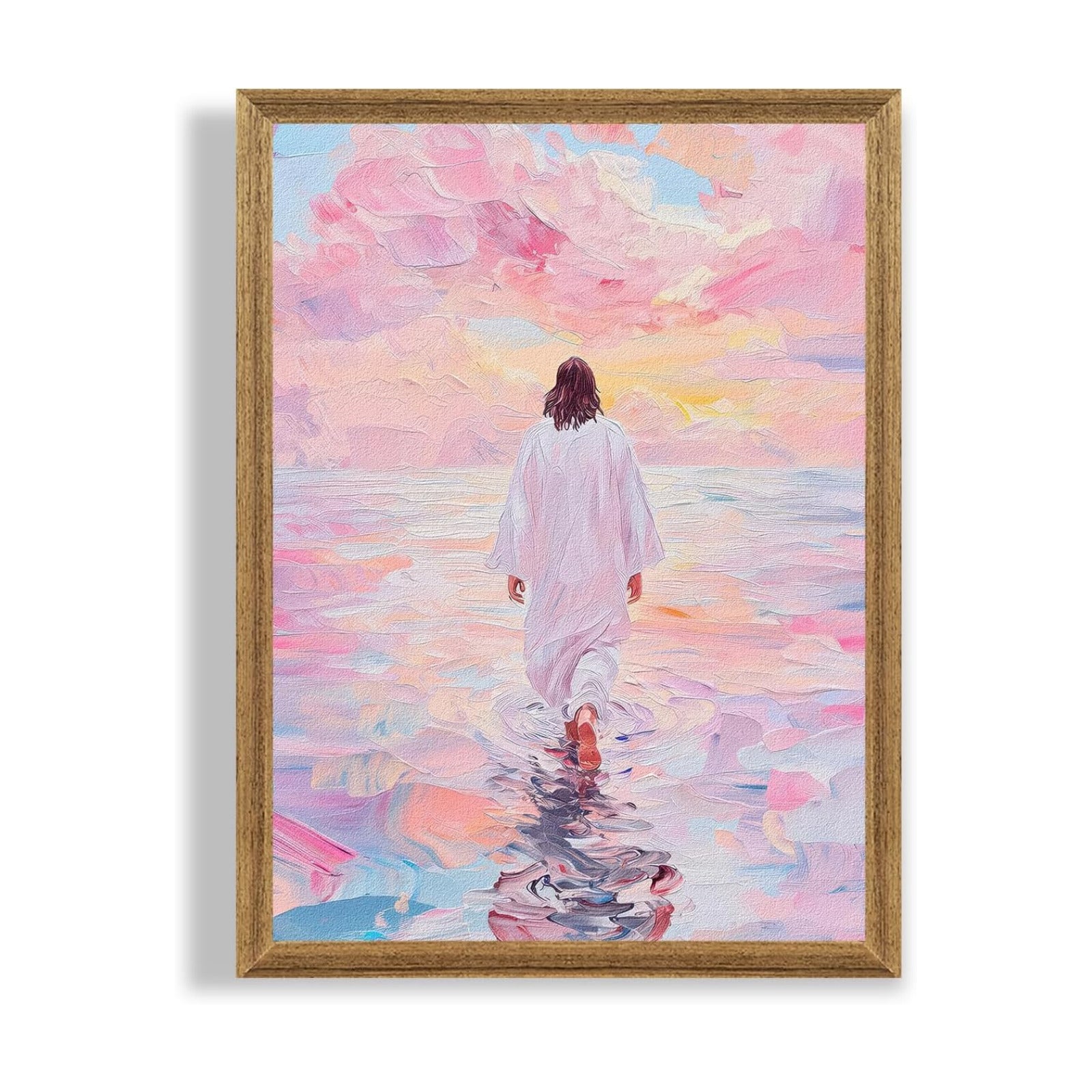 Religious Savior Wall Decor / 16"L x 12"W / Pink Jesus