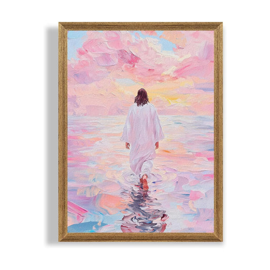Religious Savior Wall Decor / 16"L x 12"W / Pink Jesus
