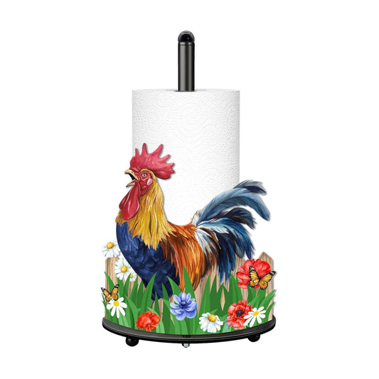 Rooster Paper Towel Holder, Rooster Decor for Countertop Cute Farmhouse Home Table, Housewarming Birthday Gifts for Farm