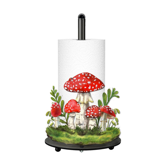 Mushroom Paper Towel Holder, Mushroom Decor for Countertop Cute Farmhouse Home Table, Housewarming Birthday Gifts for Farm
