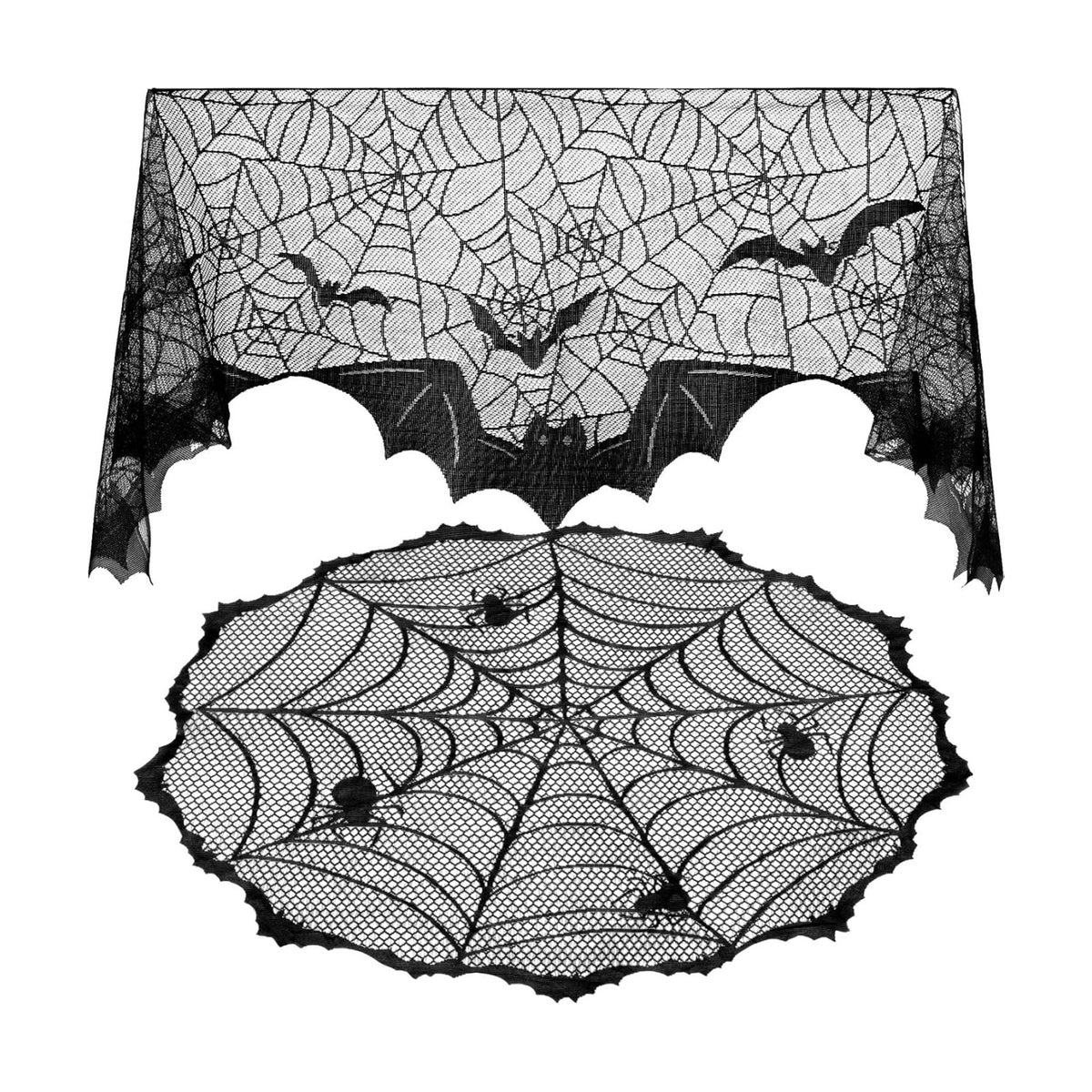 JOVITEC Halloween Lace Tablecloth Set, Spider