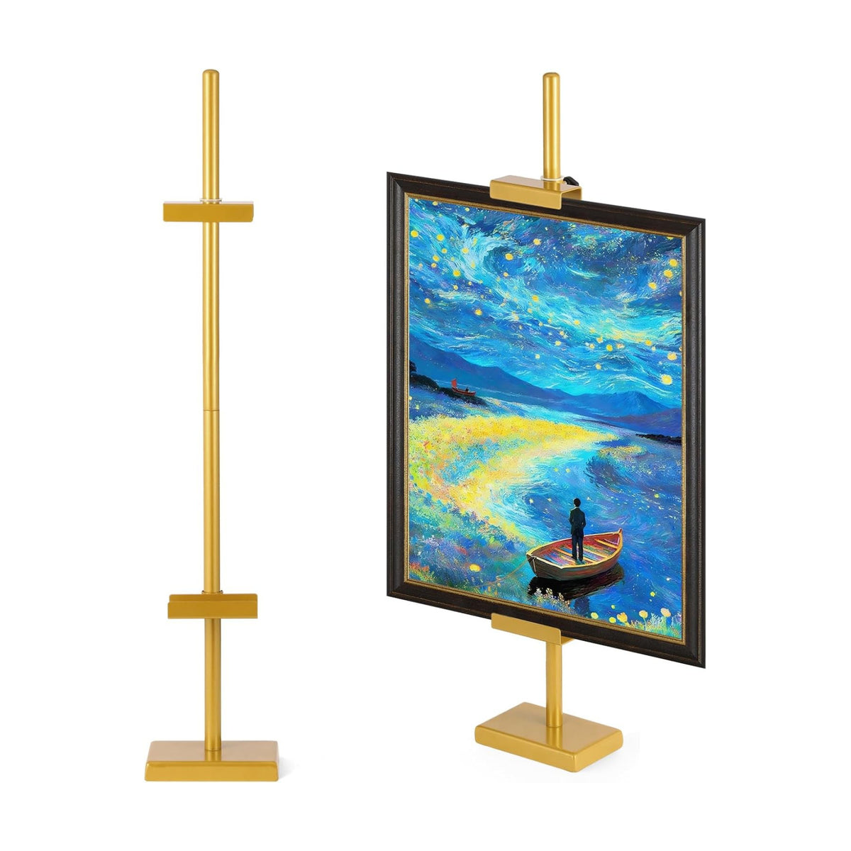 30'' Adjustable Tabletop Easel Stand, Gold Easel for Display | Steady and Elegant Picture Easels for Display, Picture