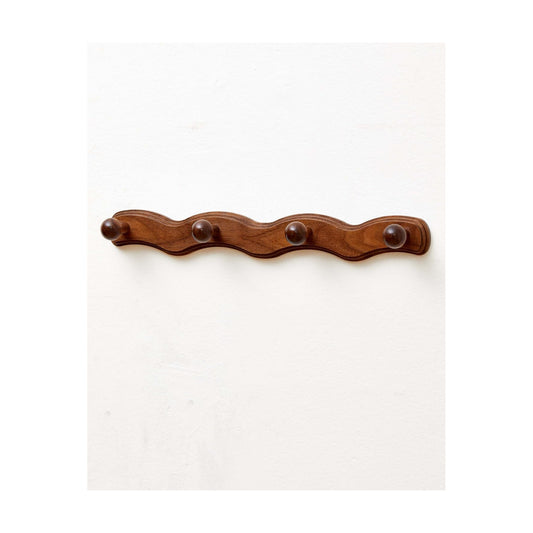 Wood Coat Rack Wall Mount / 4 Hooks / Set of 4