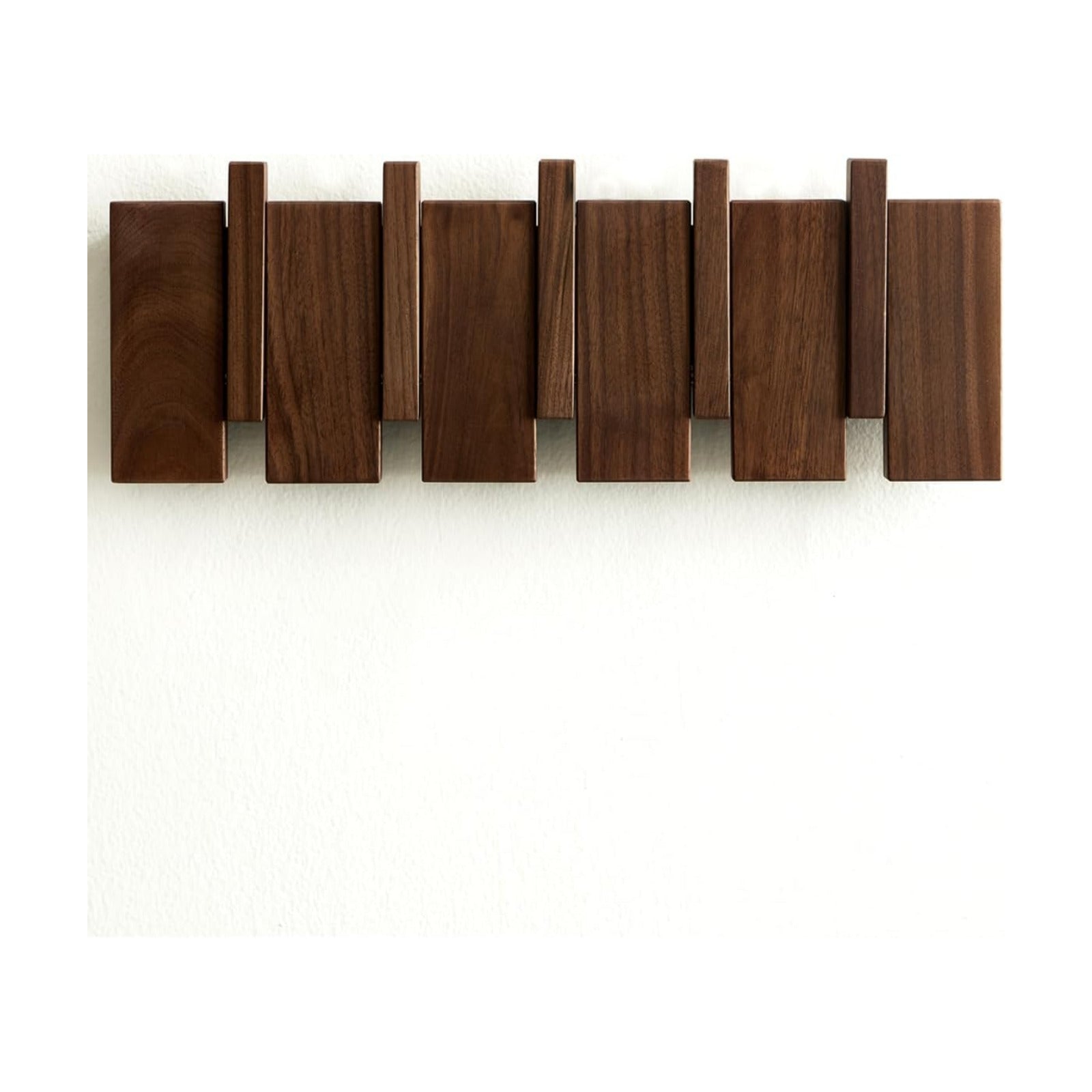 Wood Coat Rack Wall Mount / 5 Hooks