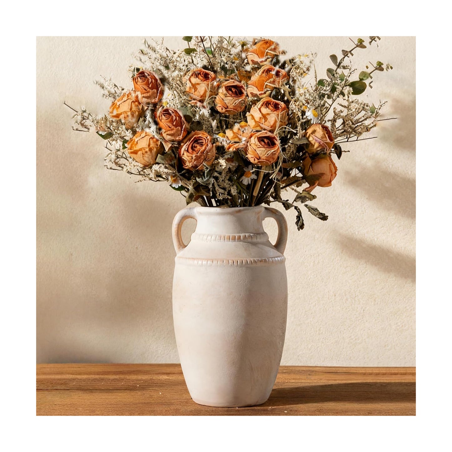 Ceramic Vase / Modern Boho Home Decor / Beige / 10.5 Inch