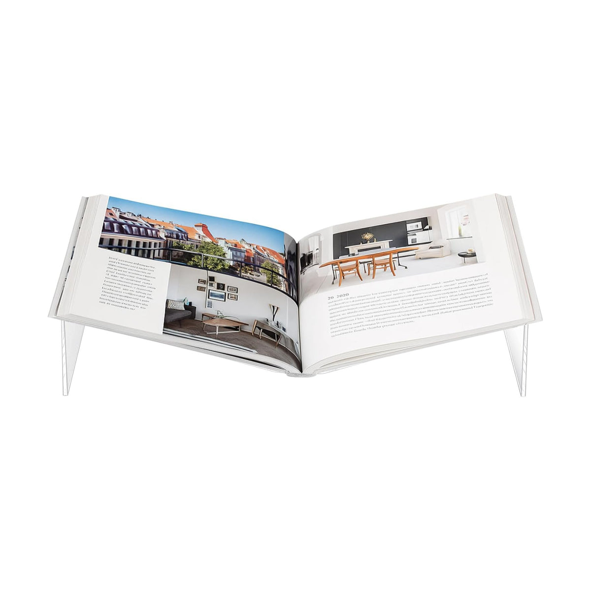 Sintuff Extra Large Acrylic Open Book Display Stand 19.63" W X 12" D X 3.5" H, Open Bookstand Holder for Display and