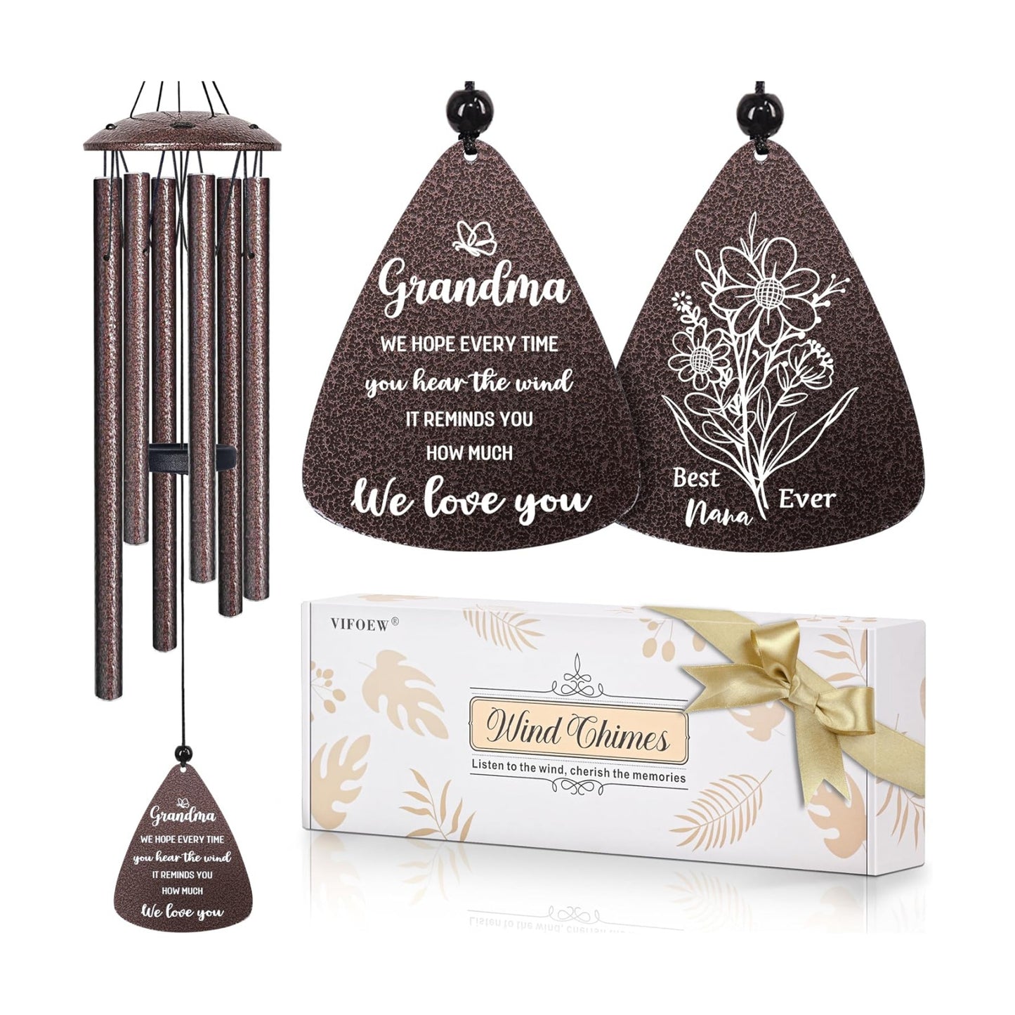 Gifts for Grandma, 32" Bronze Wind Chimes, Grandma Birthday Gifts
